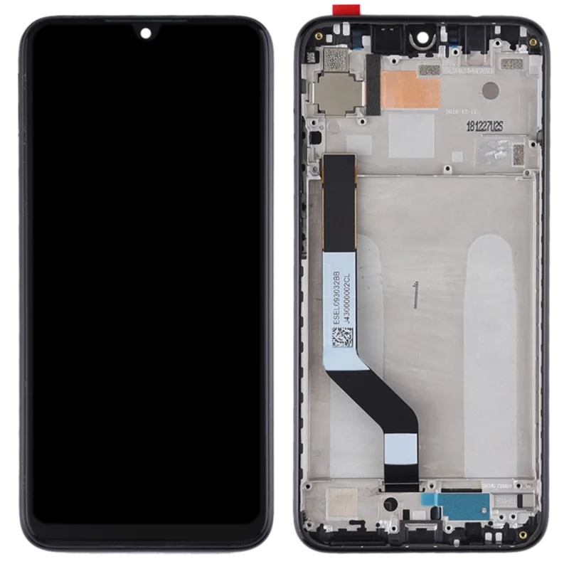 For Xiaomi Redmi Note 7 / Note 7 Pro (India) Grade S OEM LCD Screen and Digitizer Assembly + Frame Part (without Logo) - Black