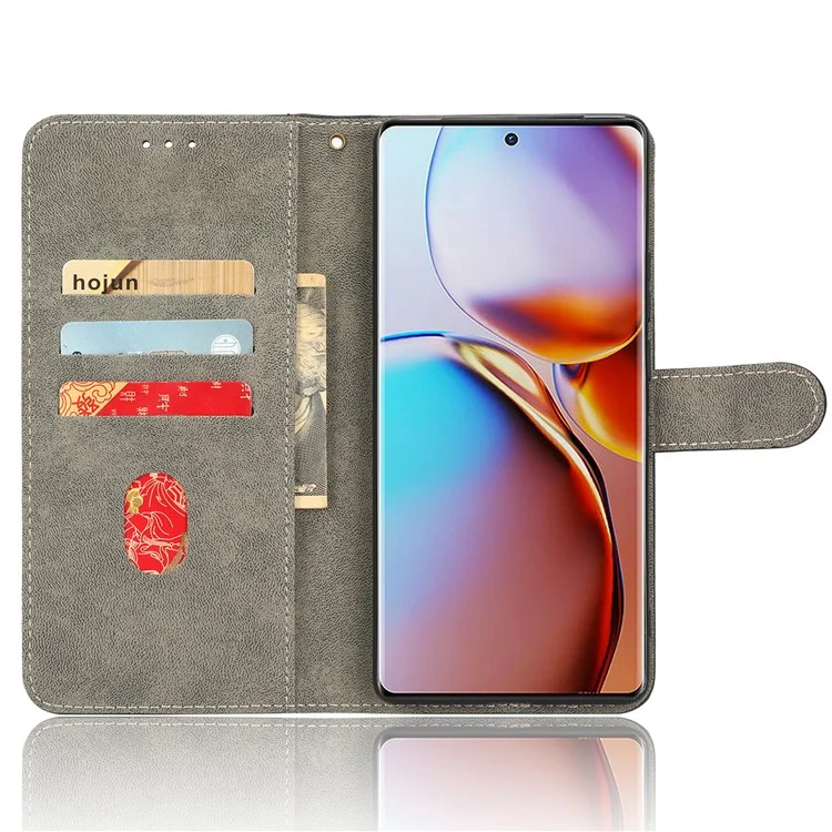 Cover per telefono a prova di caduta per Motorola Moto X40 5G / Edge 40 Pro 5G / Edge+ (2023) con blocco RFID Custodia in pelle PU anti-graffio con portafoglio e supporto - Nero