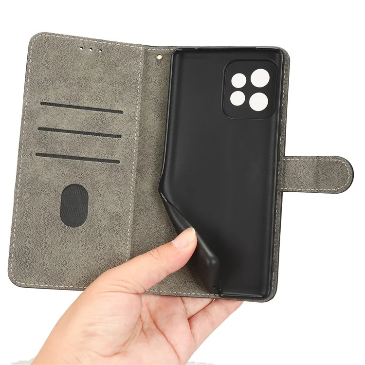 Cover per telefono a prova di caduta per Motorola Moto X40 5G / Edge 40 Pro 5G / Edge+ (2023) con blocco RFID Custodia in pelle PU anti-graffio con portafoglio e supporto - Nero