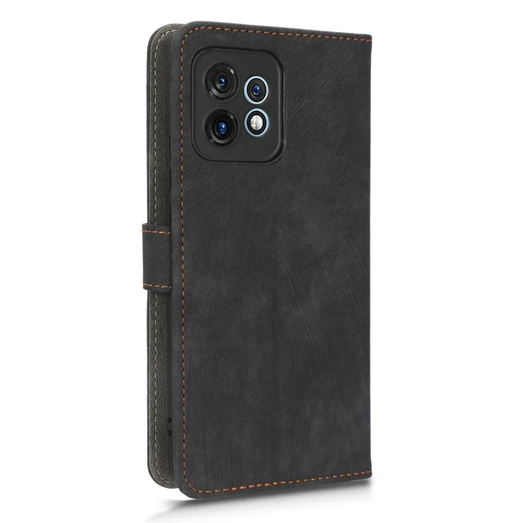 Cover per telefono a prova di caduta per Motorola Moto X40 5G / Edge 40 Pro 5G / Edge+ (2023) con blocco RFID Custodia in pelle PU anti-graffio con portafoglio e supporto - Nero
