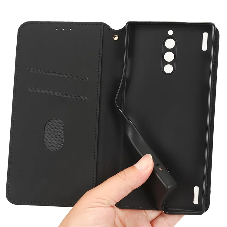 Para ZTE nubia Red Magic 8 Pro+ 5G / Red Magic 8 Pro 5G Flip Wallet Phone Case Rhombus Pattern Imprinted Shockproof PU Leather Stand Cover - Black
