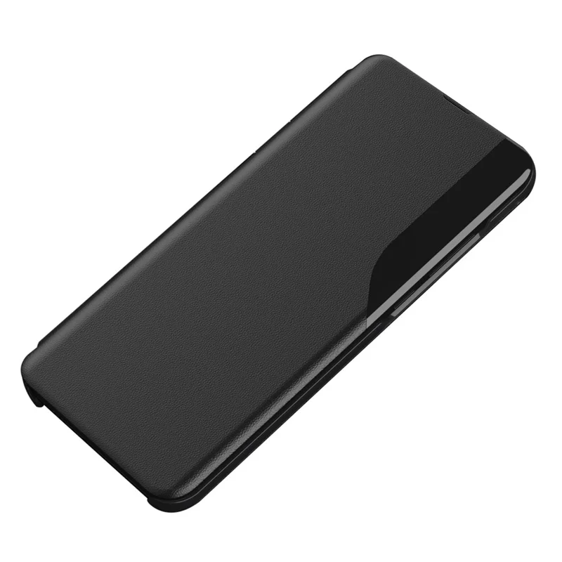 PU Leather Phone Stand Case for Xiaomi 13 5G, View Window Anti-drop Phone Cover - Black