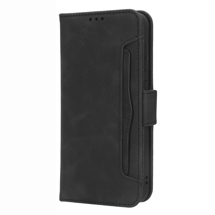 Wallet Flip Cover for Samsung Galaxy S23+, PU Leather Phone Case Multiple Card Slots Stand Shell - Black