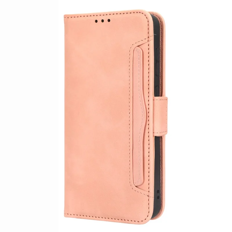 Wallet Flip Cover for Samsung Galaxy S23+, PU Leather Phone Case Multiple Card Slots Stand Shell - Pink