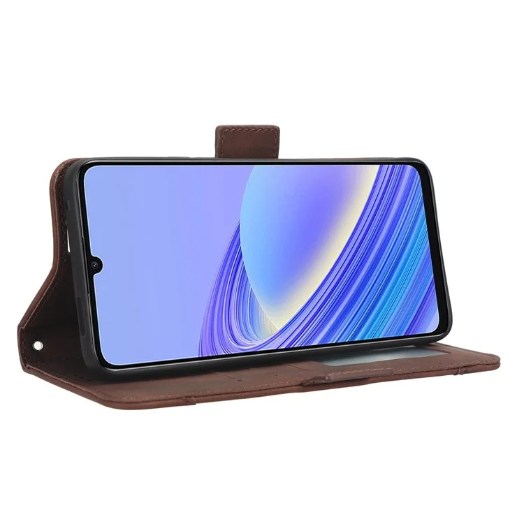 Für TCL 40 SE Magnetisches Flip-Phone-Cover Geldbörse Ständer Buch-Stil PU-Leder-Handyhülle mit mehreren Kartenfächern - Braun