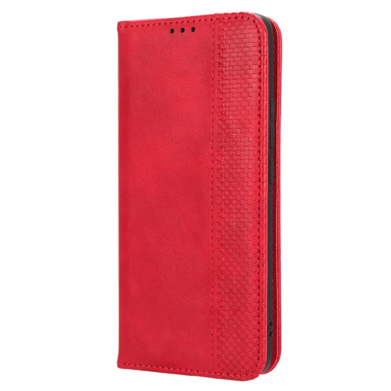 Phone Case for Xiaomi Poco F5 Pro 5G / Redmi K60 Pro 5G / K60 5G / K60 Champion Edition Retro Texture Stand PU Leather Phone Wallet Cover - Red
