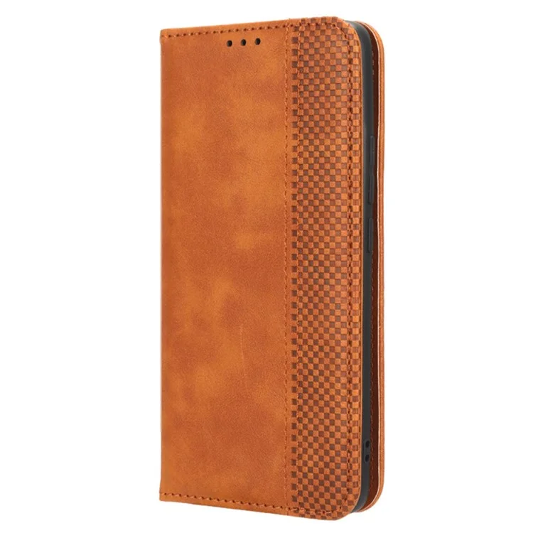 Чехол для телефона для Xiaomi Poco F5 Pro 5G / Redmi K60 Pro 5G / K60 5G / K60 Champion Edition Ретро-текстура Стенд PU кожаный чехол для телефона - коричневый