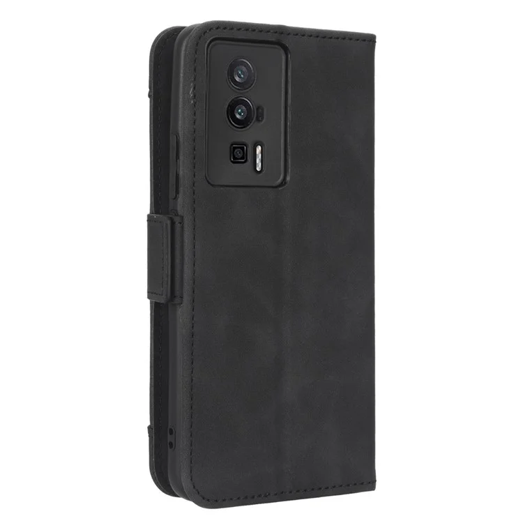 Capa Carteira de Telefone para Xiaomi Poco F5 Pro 5G / Redmi K60 Pro 5G / K60 5G / K60 Champion Edition Couro PU Slot Múltiplo para Cartões Suporte para Telefone - Preto