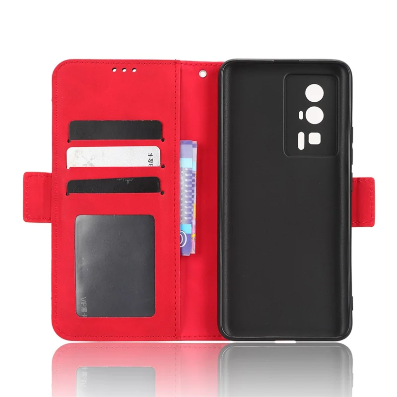 Phone Wallet Cover for Xiaomi Poco F5 Pro 5G / Redmi K60 Pro 5G / K60 5G / K60 Champion Edition PU Leather Multiple Card Slots Stand Phone Case - Red