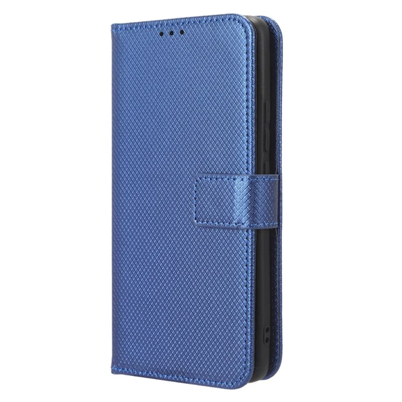 Phone Leather Case for Xiaomi Poco F5 Pro 5G / Redmi K60 Pro 5G / K60 5G / K60 Champion Edition Diamond Texture Wallet Phone Stand Cover - Blue