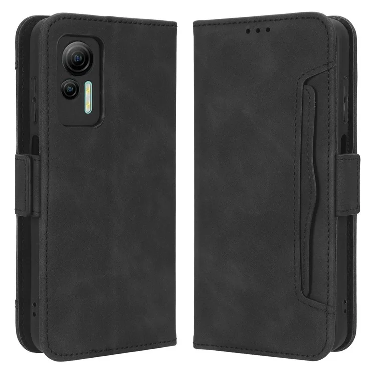 Portefeuille Flip Cover pour Ulefone Note 14, Étui en Cuir PU Slots Multiples pour Cartes Support Téléphone - Noir
