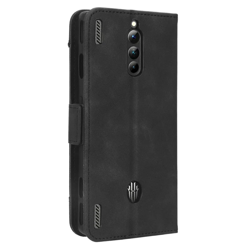 For ZTE nubia Red Magic 8 Pro+ 5G / Red Magic 8 Pro 5G Multiple Card Slots Phone Cover Wallet Stand PU Leather Phone Case - Black