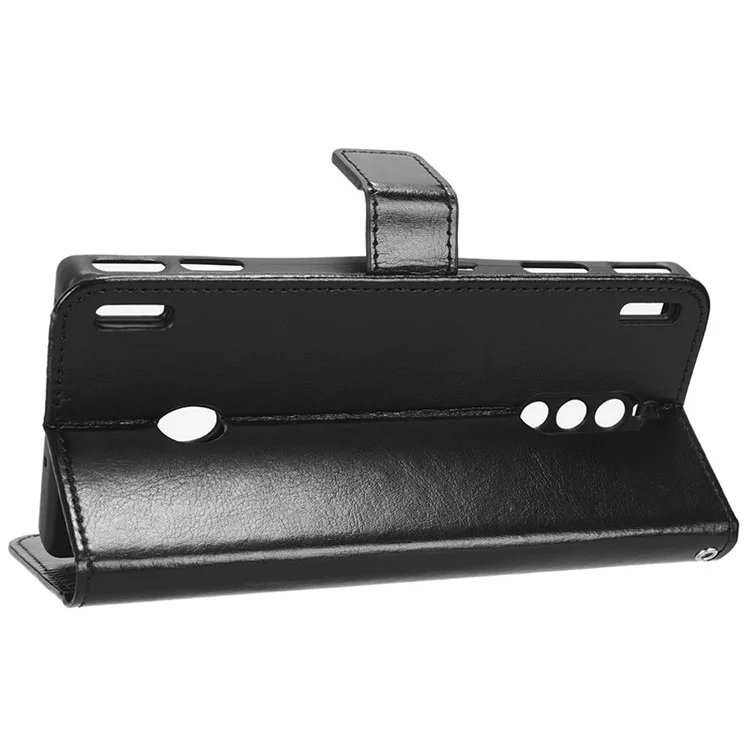 Per ZTE nubia Red Magic 8 Pro+ 5G / Red Magic 8 Pro 5G Telefono Custodia Flip Wallet Stand Crazy Horse Texture PU Leather Phone Cover - Nero