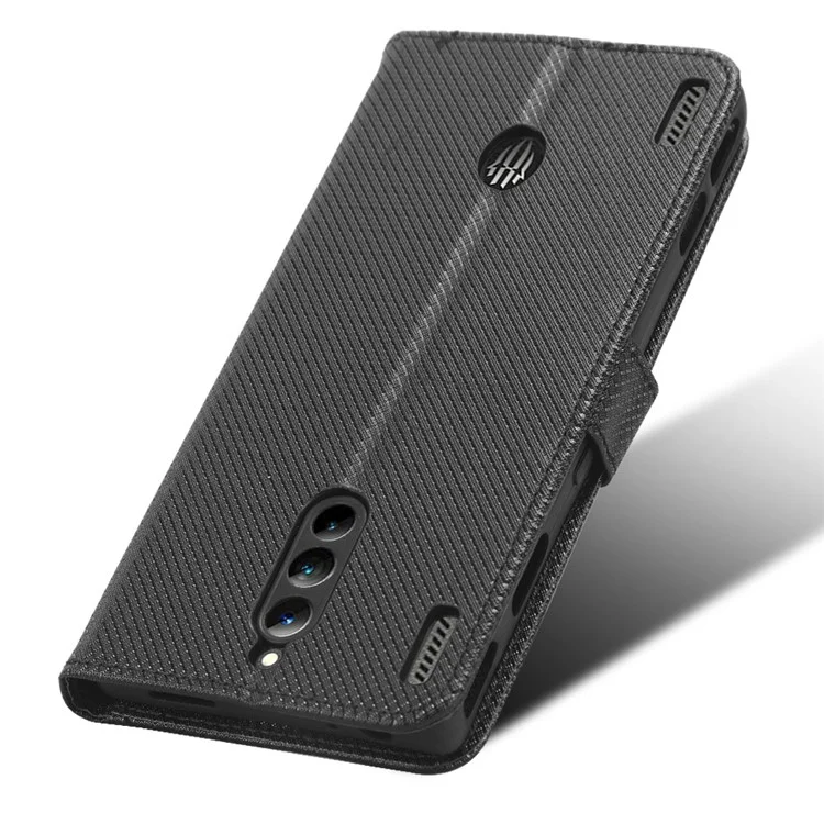 Für ZTE nubia Red Magic 8 Pro+ 5G / Red Magic 8 Pro 5G Diamond Textur PU-Leder Ständer Abdeckung Flip Wallet Phone Case - Schwarz