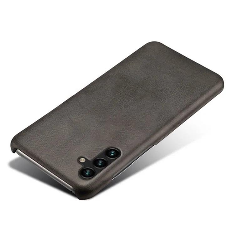 Calf Textured Phone Cover for Samsung Galaxy A34 5G, Anti-scratch PU Leather Coated PC Mobile Phone Case - Black