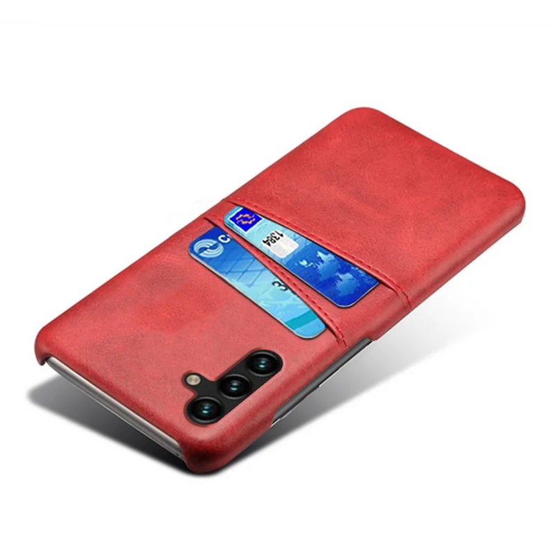 Capa de Proteção para Celular Samsung Galaxy A34 5G, Capa de Telefone a Prova de Quedas com Dois Slots para Cartões - Vermelho