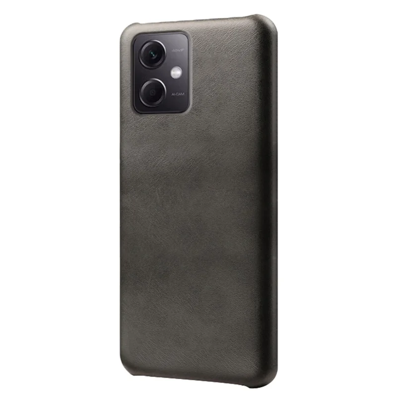 Protective Phone Cover for Xiaomi Redmi Note 12 5G (Global) / (India) / (China) / Poco X5 5G , PU Leather Coated PC Calf Textured Phone Case - Black