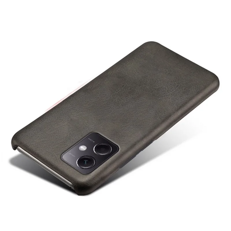 Protective Phone Cover for Xiaomi Redmi Note 12 5G (Global) / (India) / (China) / Poco X5 5G , PU Leather Coated PC Calf Textured Phone Case - Black