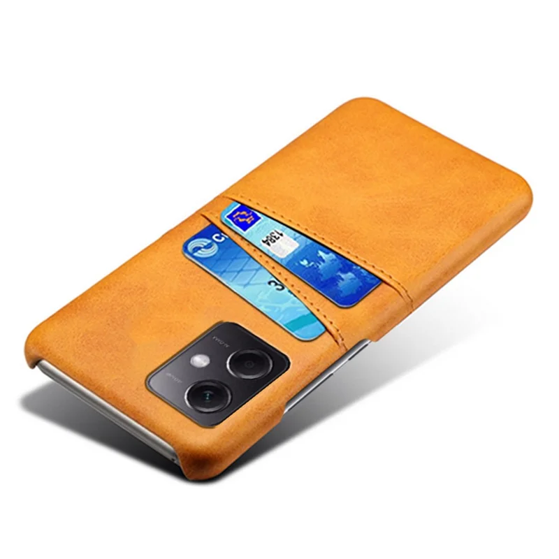 Cover posteriore per telefono per Xiaomi Redmi Note 12 5G (globale) / (India) / (Cina) / Poco X5 5G, custodia per telefono resistente ai graffi con slot per due schede - arancione