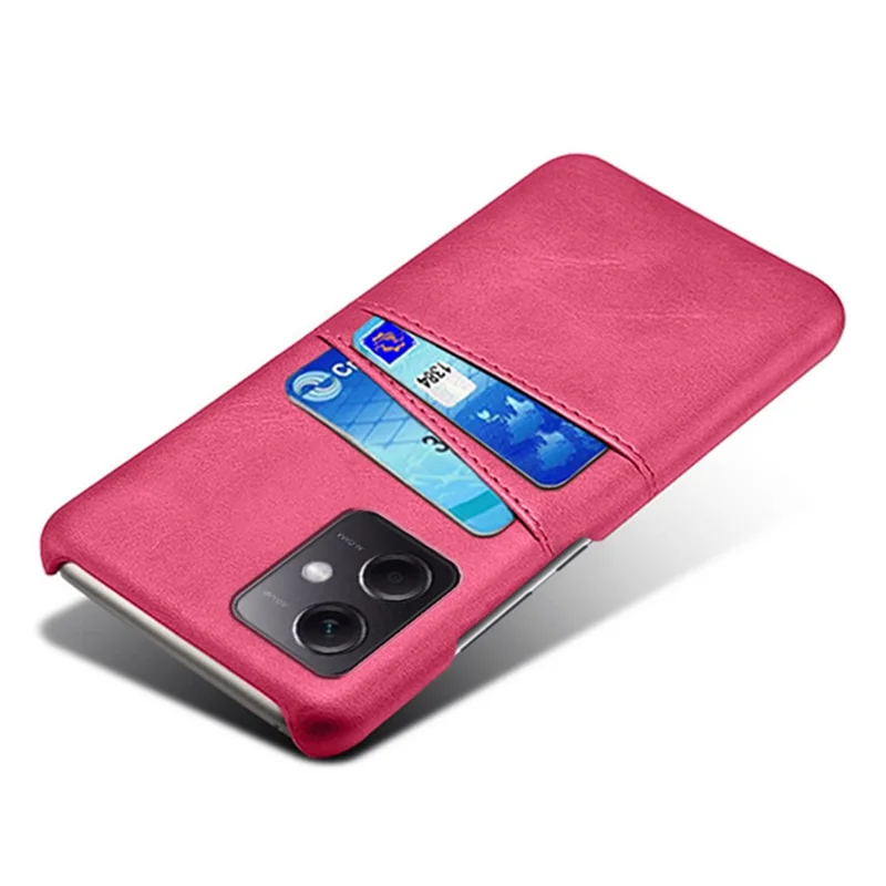 Coque de téléphone pour Xiaomi Redmi Note 12 5G (Global) / (Inde) / (Chine) / Poco X5 5G, Coque de téléphone résistante aux rayures avec deux emplacements pour cartes - Rose