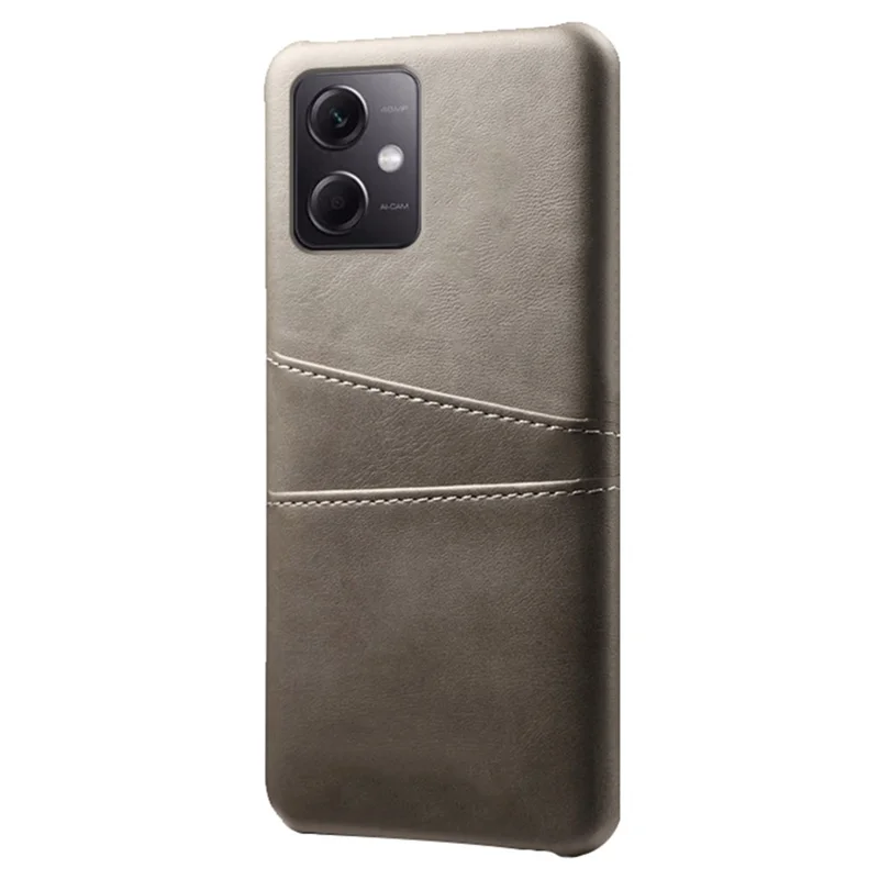 Phone Back Cover For Xiaomi Redmi Note 12 5G (Global) / (India) / (China) / Poco X5 5G , Scratch-resistant Phone Case with Dual Card Slots - Grey