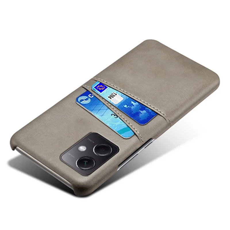 Phone Back Cover For Xiaomi Redmi Note 12 5G (Global) / (India) / (China) / Poco X5 5G , Scratch-resistant Phone Case with Dual Card Slots - Grey