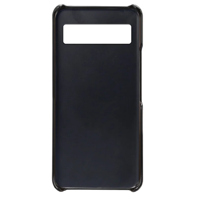 Protective Phone Cover for Google Pixel 7a, PU Leather Coated PC Calf Textured Shockproof Slim Mobile Phone Case - Black