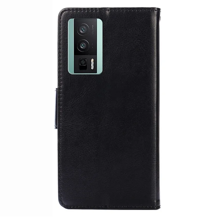 Per Xiaomi Poco F5 Pro 5G / Redmi K60 Pro 5G / K60 5G Protezione completa Custodia in pelle per cellulare Flip Stand Portafoglio Antiurto Custodia per smartphone - Nero