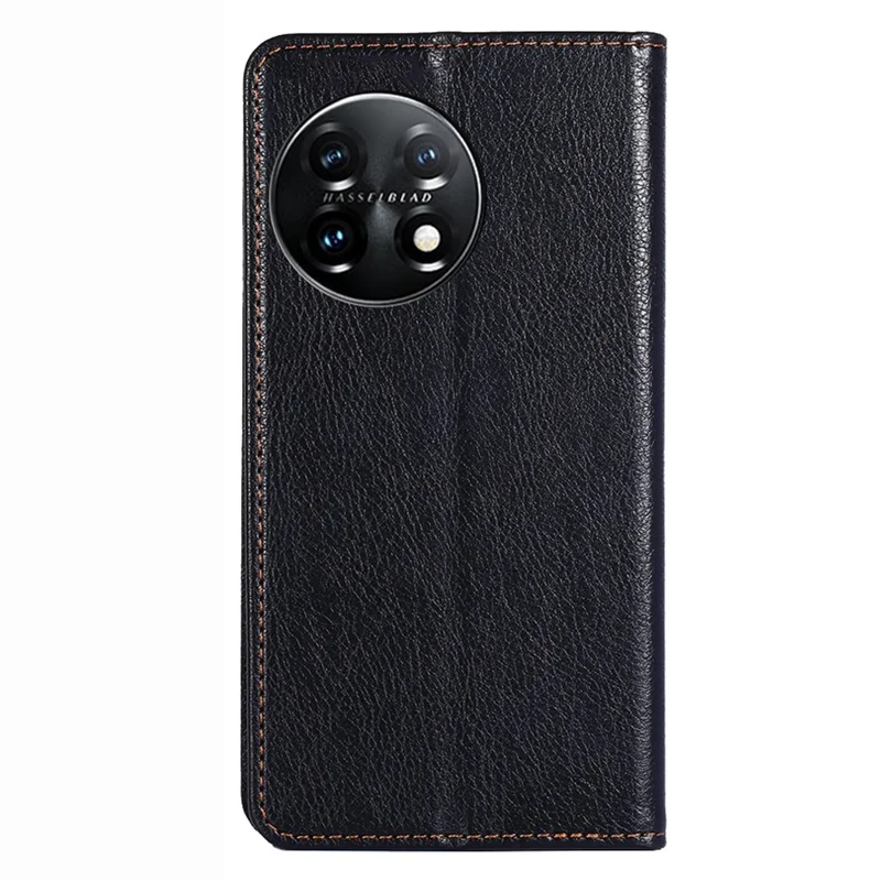 Magnetic Phone Case For OnePlus 11 5G, PU Leather Protective Anti-scratch Cell Phone Cover with Wallet Stand - Black