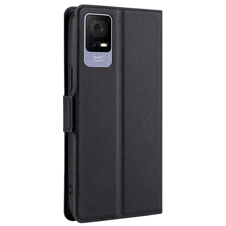 Pour TCL 405 / 406 / 408 Ultra Slim PU Leather Stand Cover Drop Resistant Phone Case with Card Slot - Noir