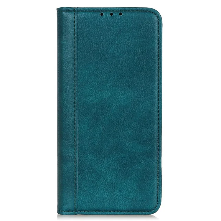 Para OnePlus 11 5G Split Leather Stand Phone Case Litchi Texture Wallet Protection Cover - Verde