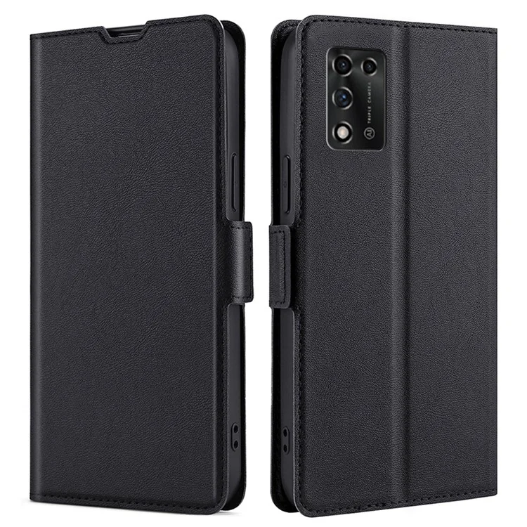 Cell Phone Cover for ZTE Libero 5G III, PU Leather Card Holder Mobile Phone Flip Case with Stand - Black