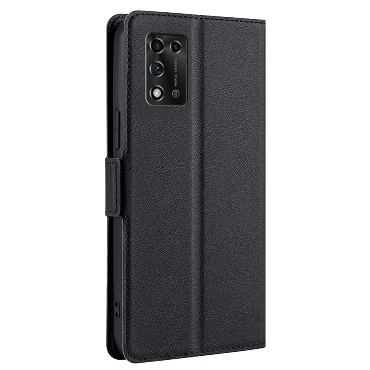 Cell Phone Cover for ZTE Libero 5G III, PU Leather Card Holder Mobile Phone Flip Case with Stand - Black