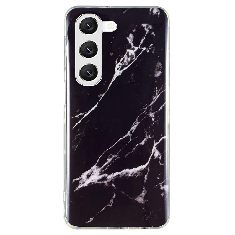 Per Samsung Galaxy A14 5G / 4G IMD Marmo Motivo TPU Case Drop Resistant Back Protector Phone Cover - Nero