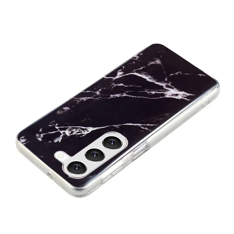 Per Samsung Galaxy A14 5G / 4G IMD Marmo Motivo TPU Case Drop Resistant Back Protector Phone Cover - Nero