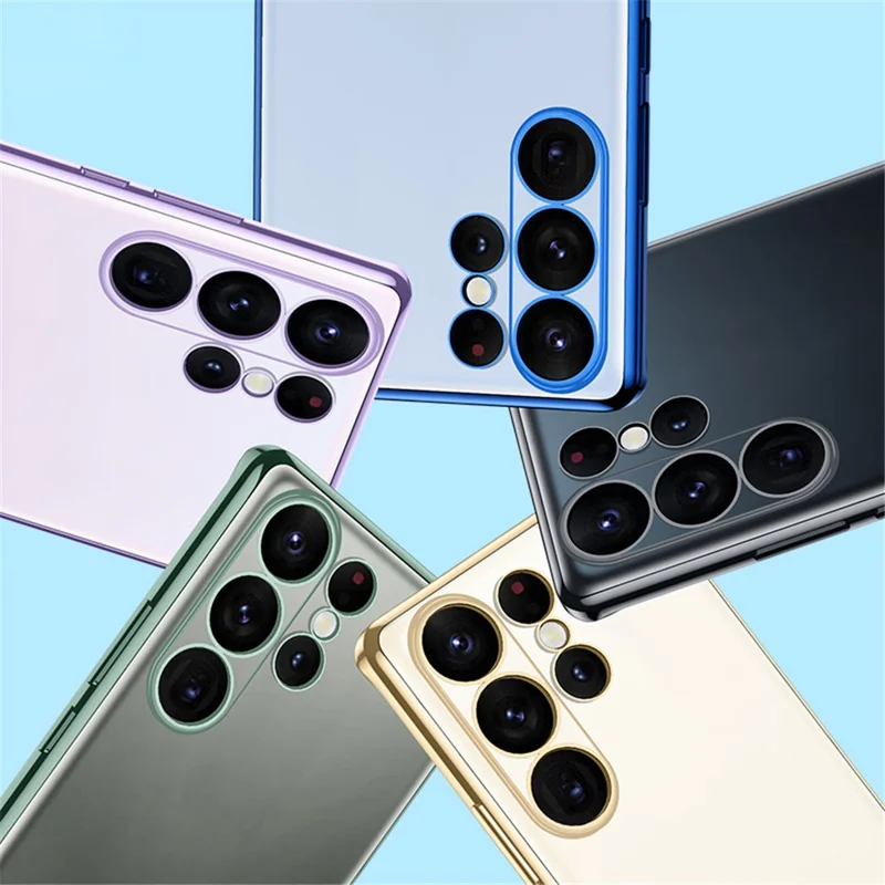 SULADA Nature Series Matte Phone Case for Samsung Galaxy S23 Electroplating Soft TPU Phone Cover - Black