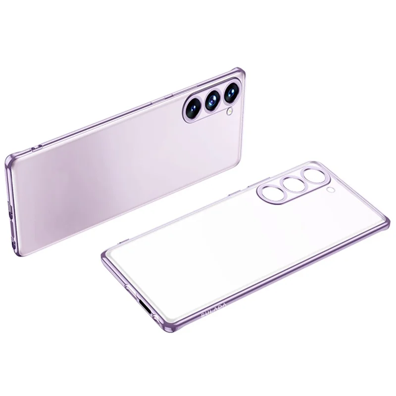 SULADA Nature Series Matte Phone Case for Samsung Galaxy S23 Electroplating Soft TPU Phone Cover - Purple