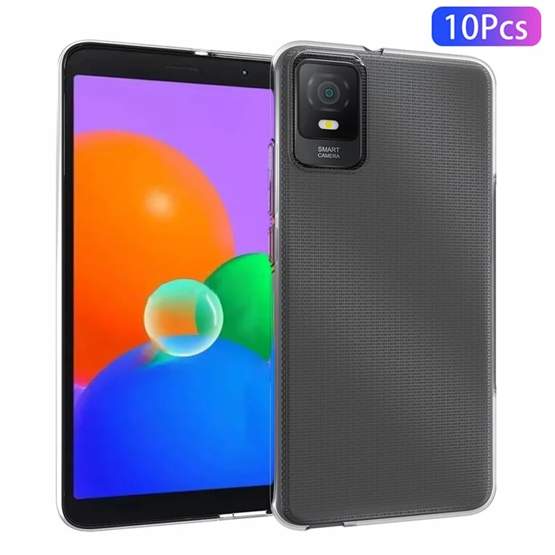10 Piezas / Paquete Funda de Teléfono Flexible de TPU para TCL 403 Sin Marca de Agua Interior Transparente Funda Protectora de Teléfono