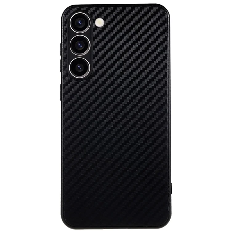 Funda trasera de fibra de carbono antideslizante para Samsung Galaxy S23, funda protectora de TPU suave