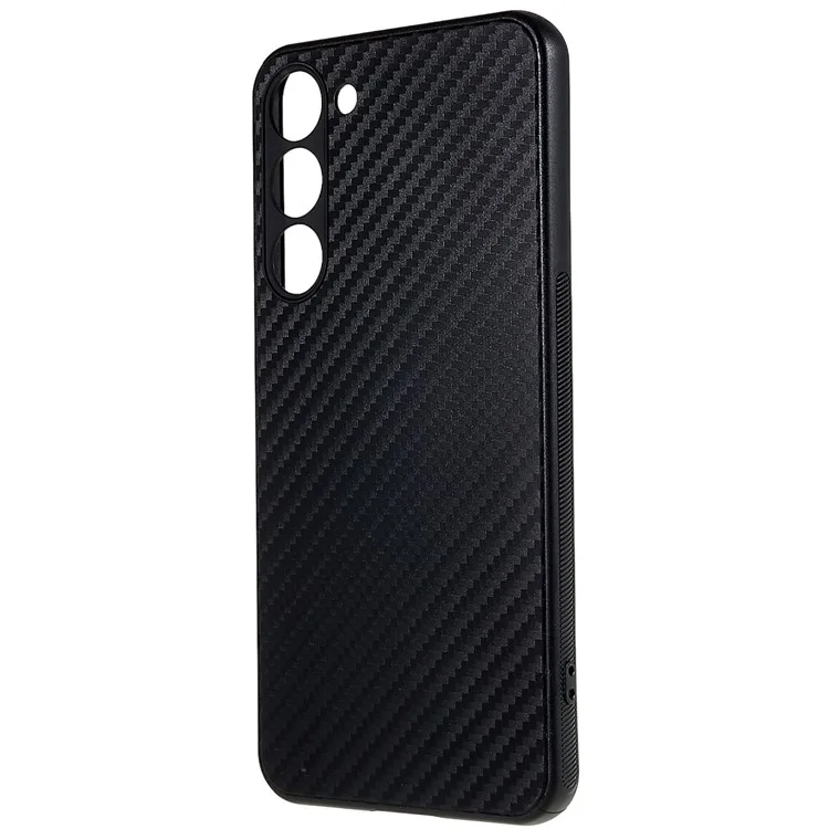 Funda trasera de fibra de carbono antideslizante para Samsung Galaxy S23, funda protectora de TPU suave