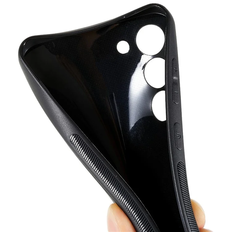 Funda trasera de fibra de carbono antideslizante para Samsung Galaxy S23, funda protectora de TPU suave