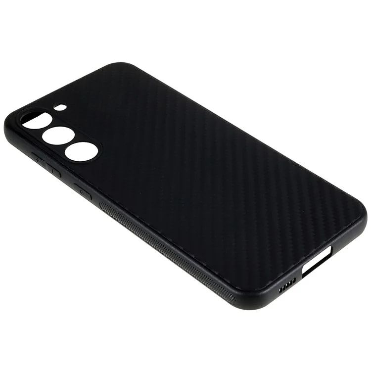 Funda trasera de fibra de carbono antideslizante para Samsung Galaxy S23, funda protectora de TPU suave