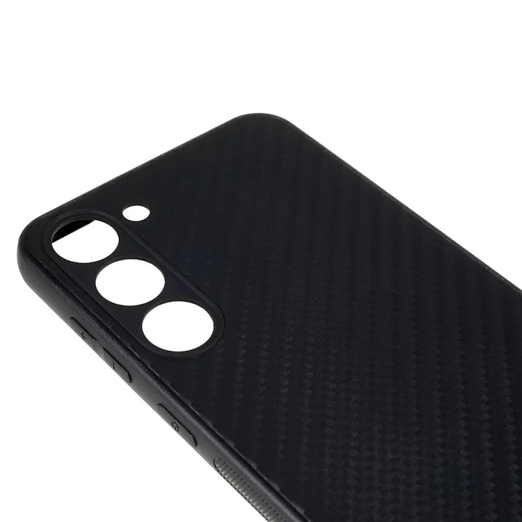 Funda trasera de fibra de carbono antideslizante para Samsung Galaxy S23, funda protectora de TPU suave