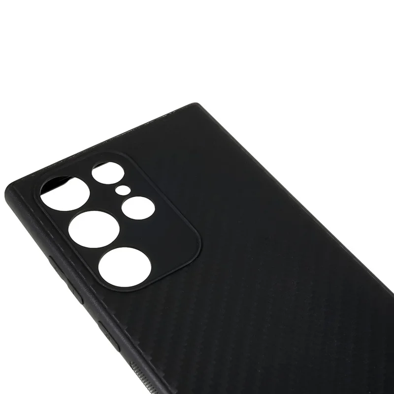 Carbon Fiber Case for Samsung Galaxy S23 Ultra, Anti-Fingerprint Soft TPU Protective Phone Cover