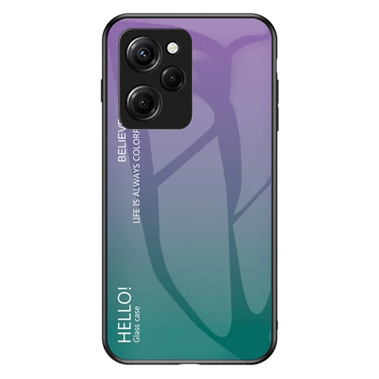 Para el Xiaomi Poco X5 Pro 5G / Redmi Note 12 Pro Speed 5G Funda de Teléfono Vidrio Templado Funda Delgada - Púrpura Degradado