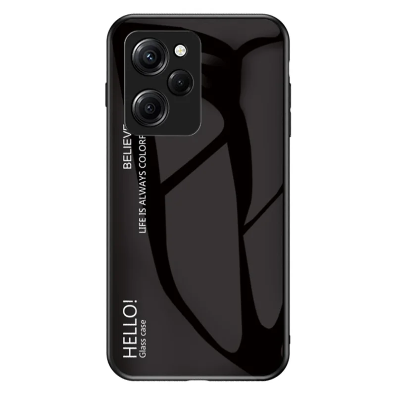 Для Xiaomi Poco X5 Pro 5G / Redmi Note 12 Pro Speed 5G Чехол для телефона Закаленное стекло Тонкий чехол - Черный