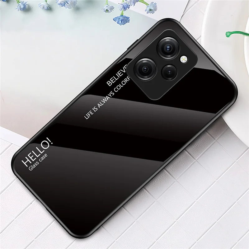 Для Xiaomi Poco X5 Pro 5G / Redmi Note 12 Pro Speed 5G Чехол для телефона Закаленное стекло Тонкий чехол - Черный