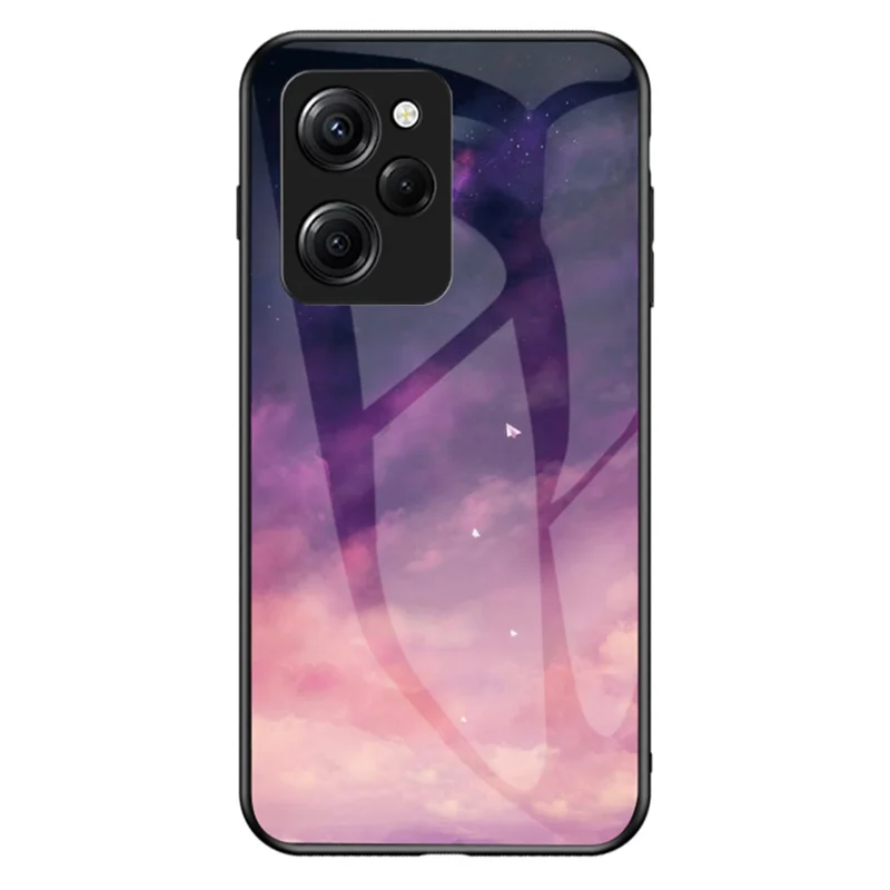 Per Xiaomi Poco X5 Pro 5G / Redmi Note 12 Pro Speed 5G Custodia per cellulare Vetro temperato+PC+TPU Motivo cielo stellato Custodia per telefono - Cielo stellato da sogno