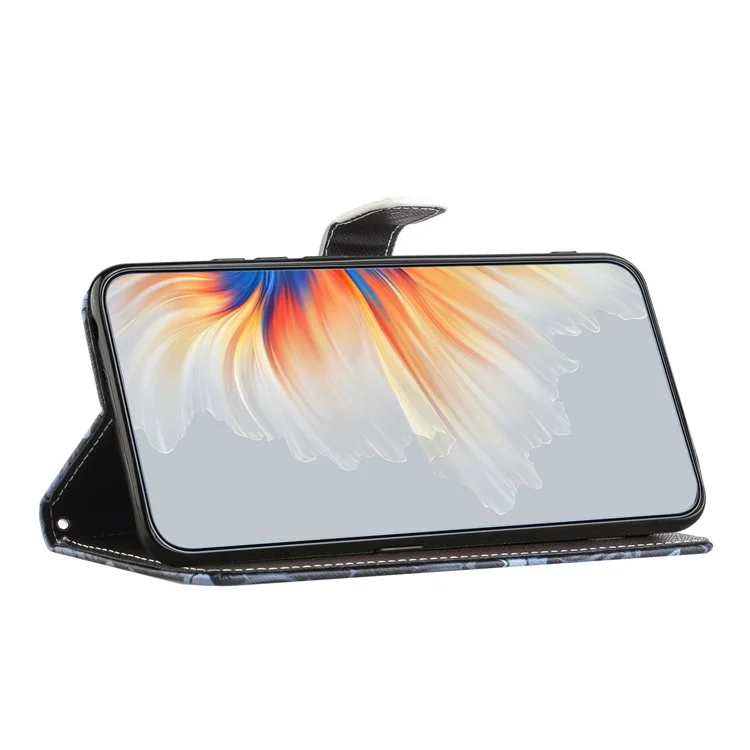 Per Motorola Moto G53 5G / G23 4G / G13 4G Custodia Portafoglio in Pelle PU con Stampa a Motivo 3D, Cover con Supporto - Fiore Blu