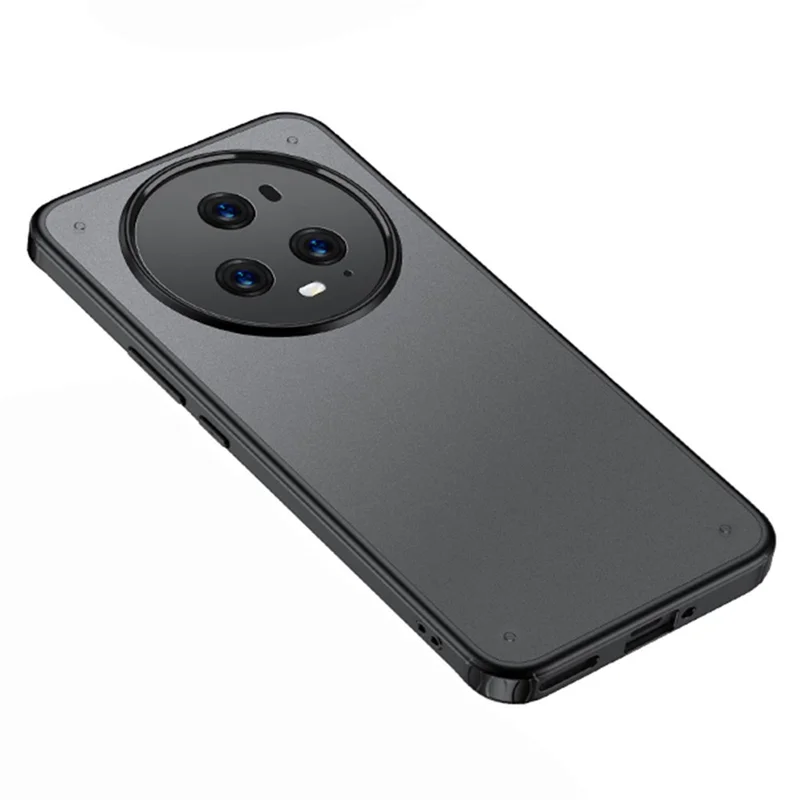 Phone Case for Honor Magic5 Pro , Hard PC Soft TPU Non-Slip Protective Phone Cover - Black